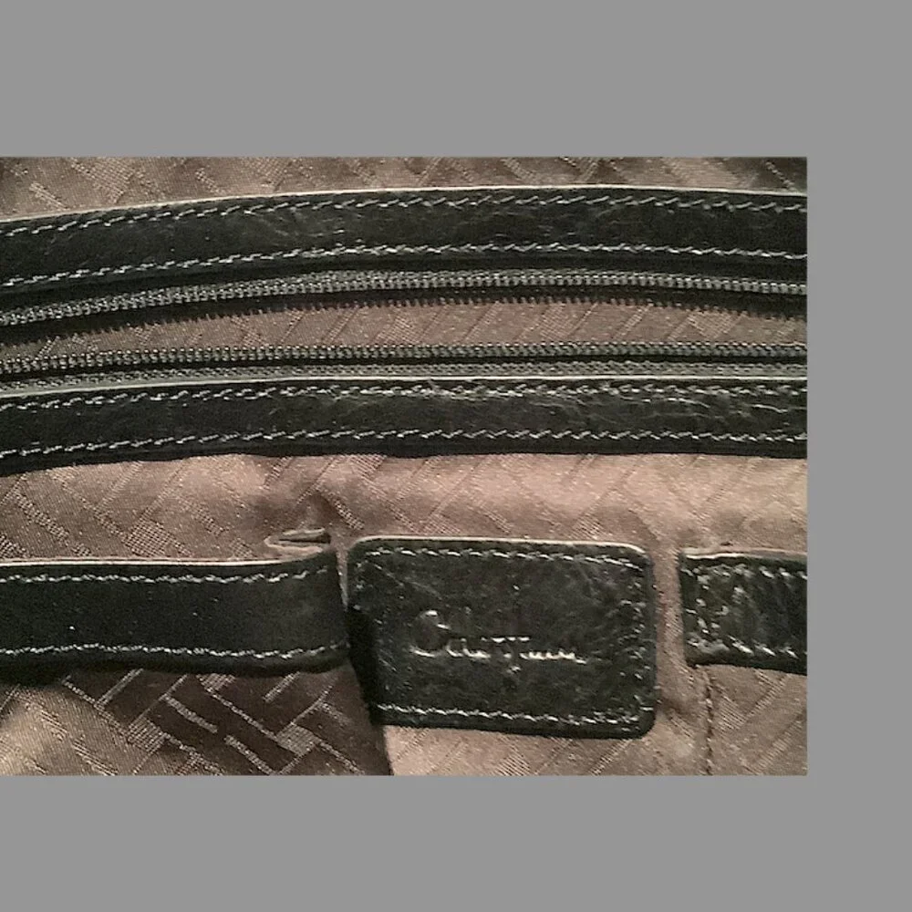 Cole Haan Black Leather Shoulder Handbag - Picture 14 of 16